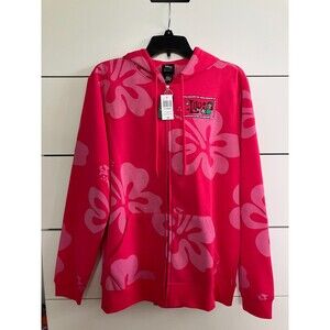 Disney Our Her Universe Lilo & Stitch Hibiscus Zip Up Hoodie Unisex Size Sm NEW